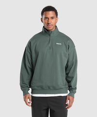 Rest Day Sweats 1/4 Zip - Slate Teal