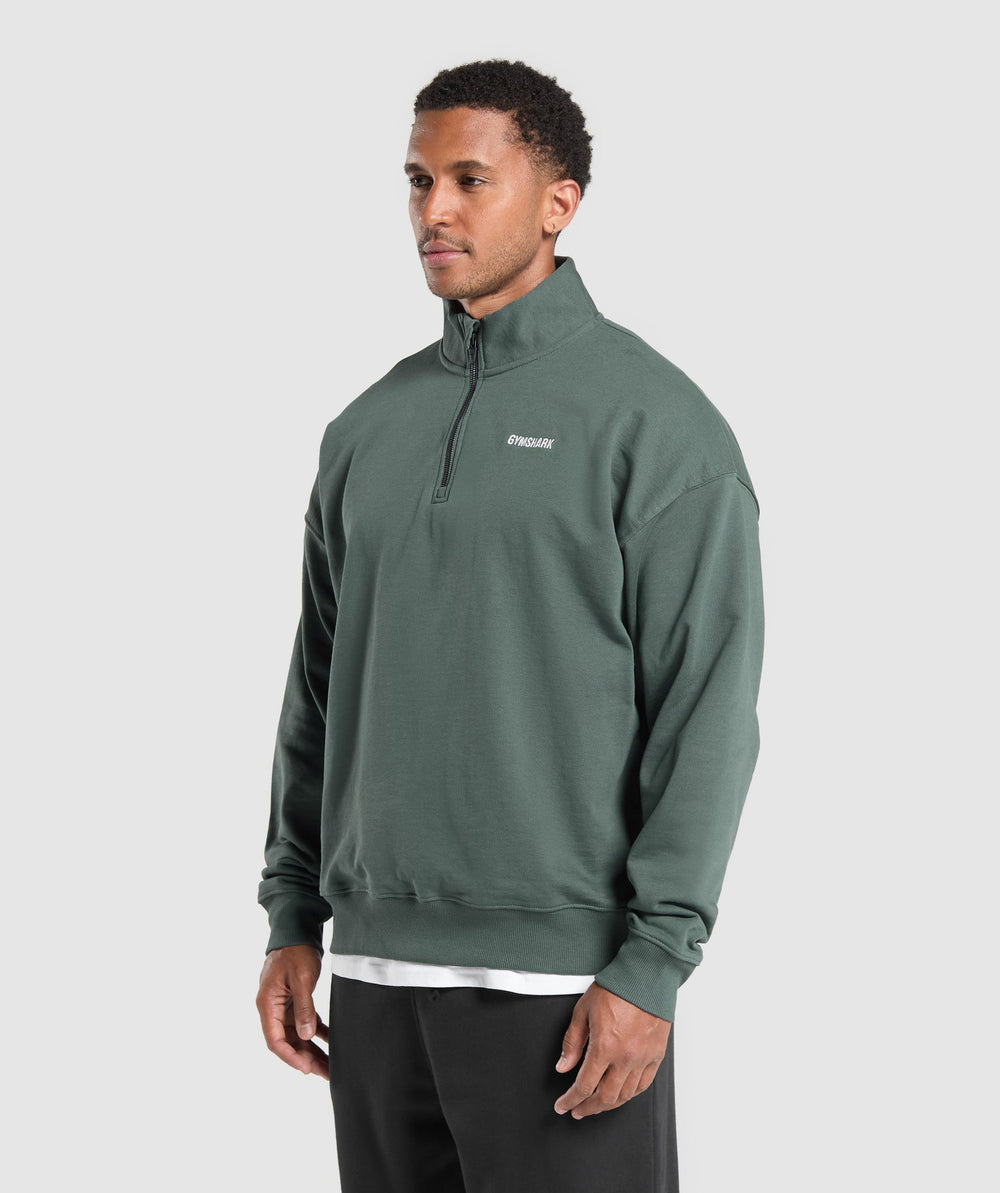 Rest Day Sweats 1/4 Zip - Slate Teal