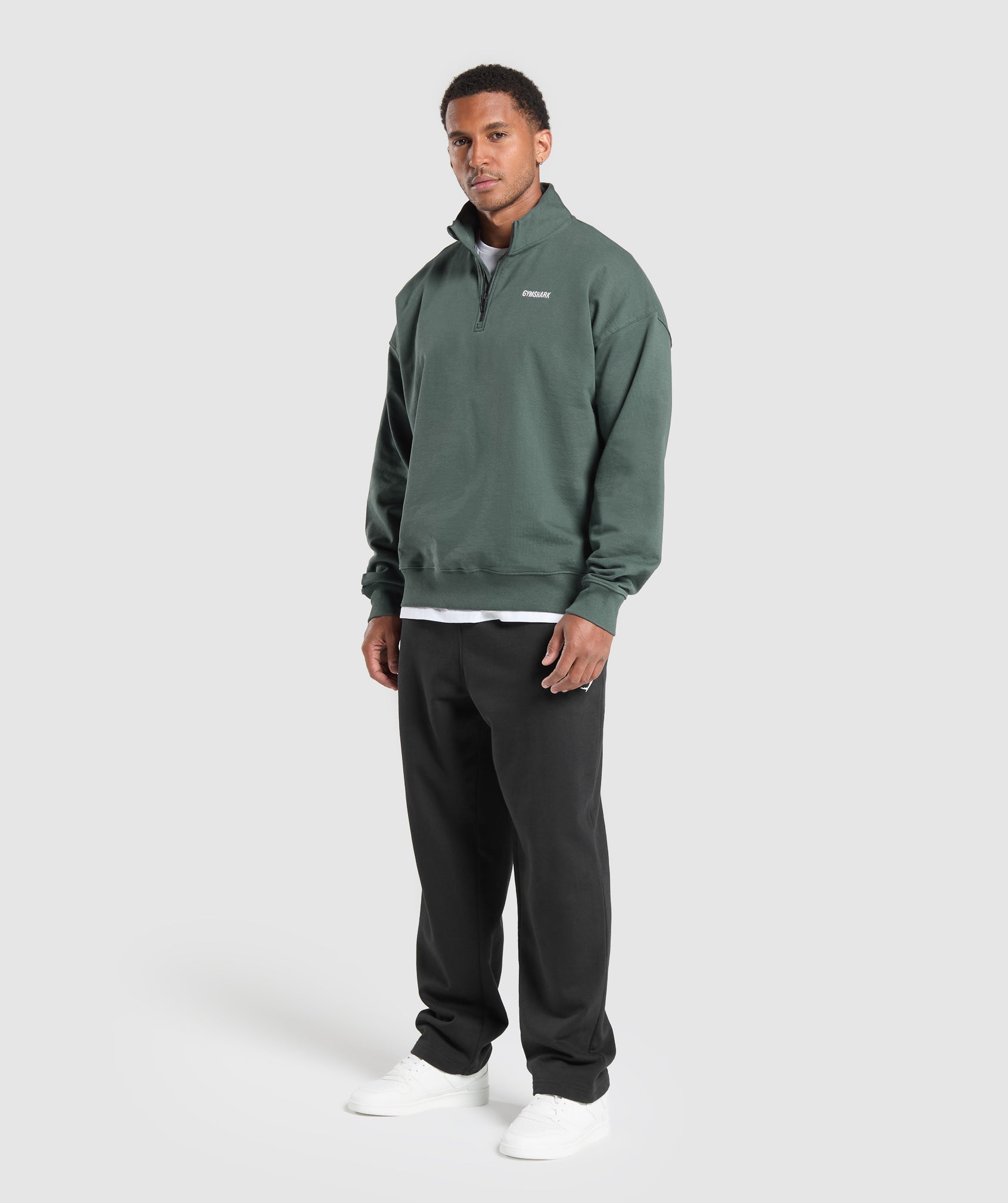 Rest Day Sweats 1/4 Zip - Slate Teal