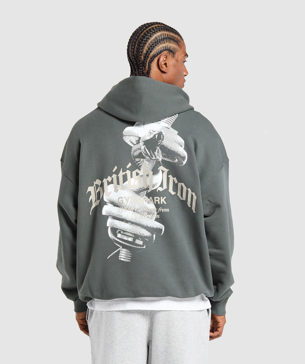 British Iron Hoodie - Slate Teal