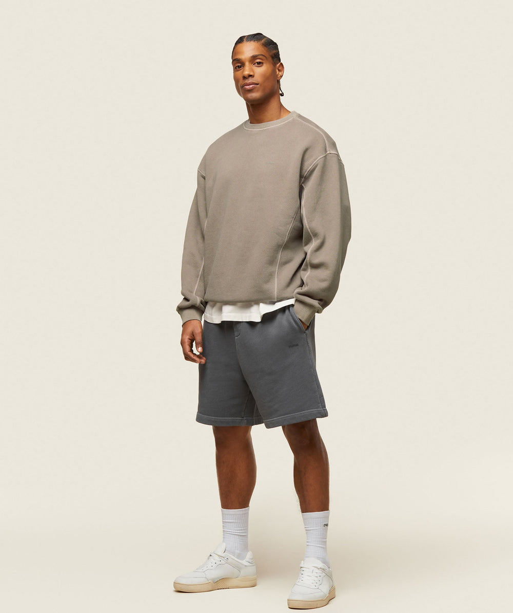 everywear Relaxed Stitch Sweatshirt - Linen Brown