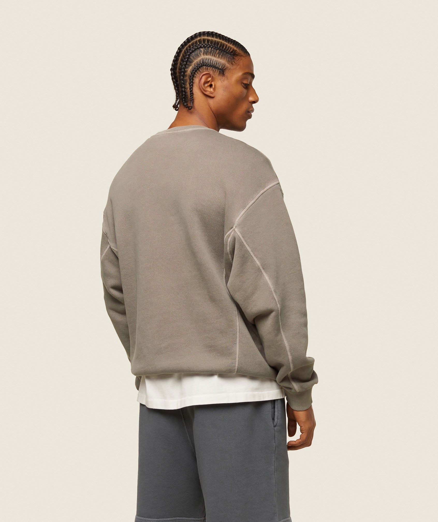 everywear Relaxed Stitch Sweatshirt - Linen Brown