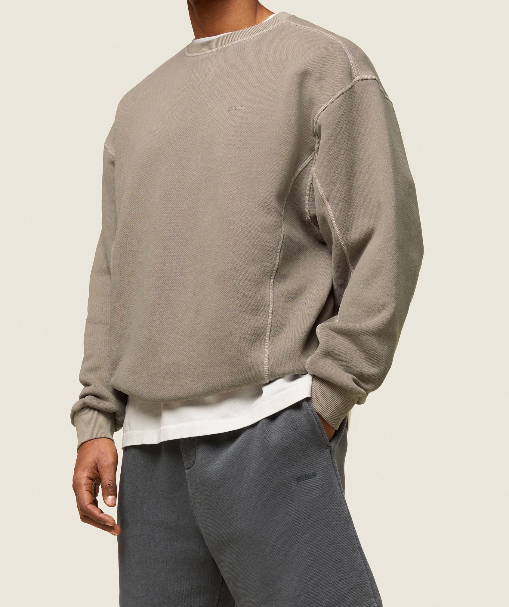 everywear Relaxed Stitch Sweatshirt - Linen Brown