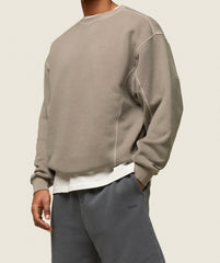 everywear Relaxed Stitch Sweatshirt - Linen Brown
