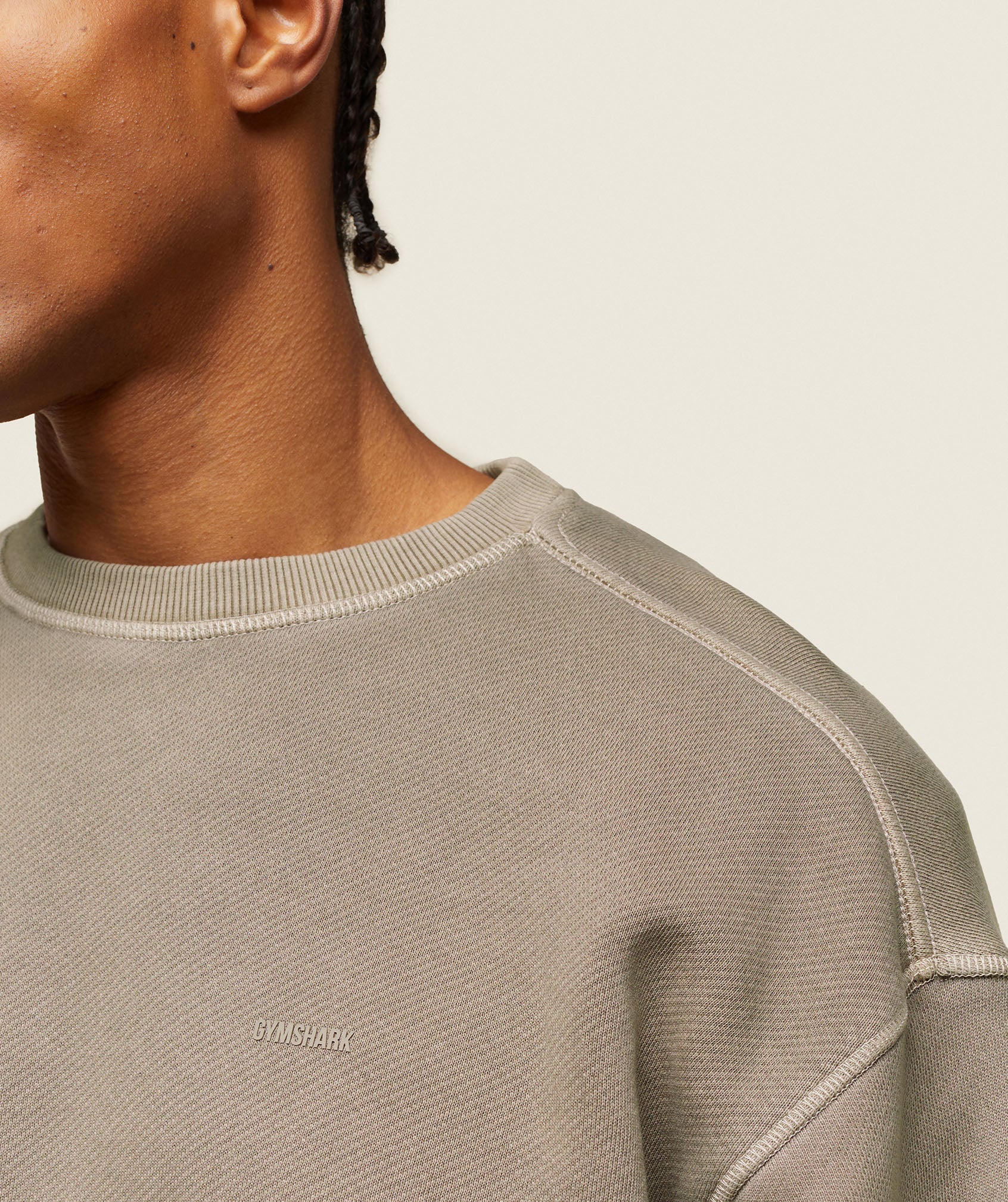 everywear Relaxed Stitch Sweatshirt - Linen Brown