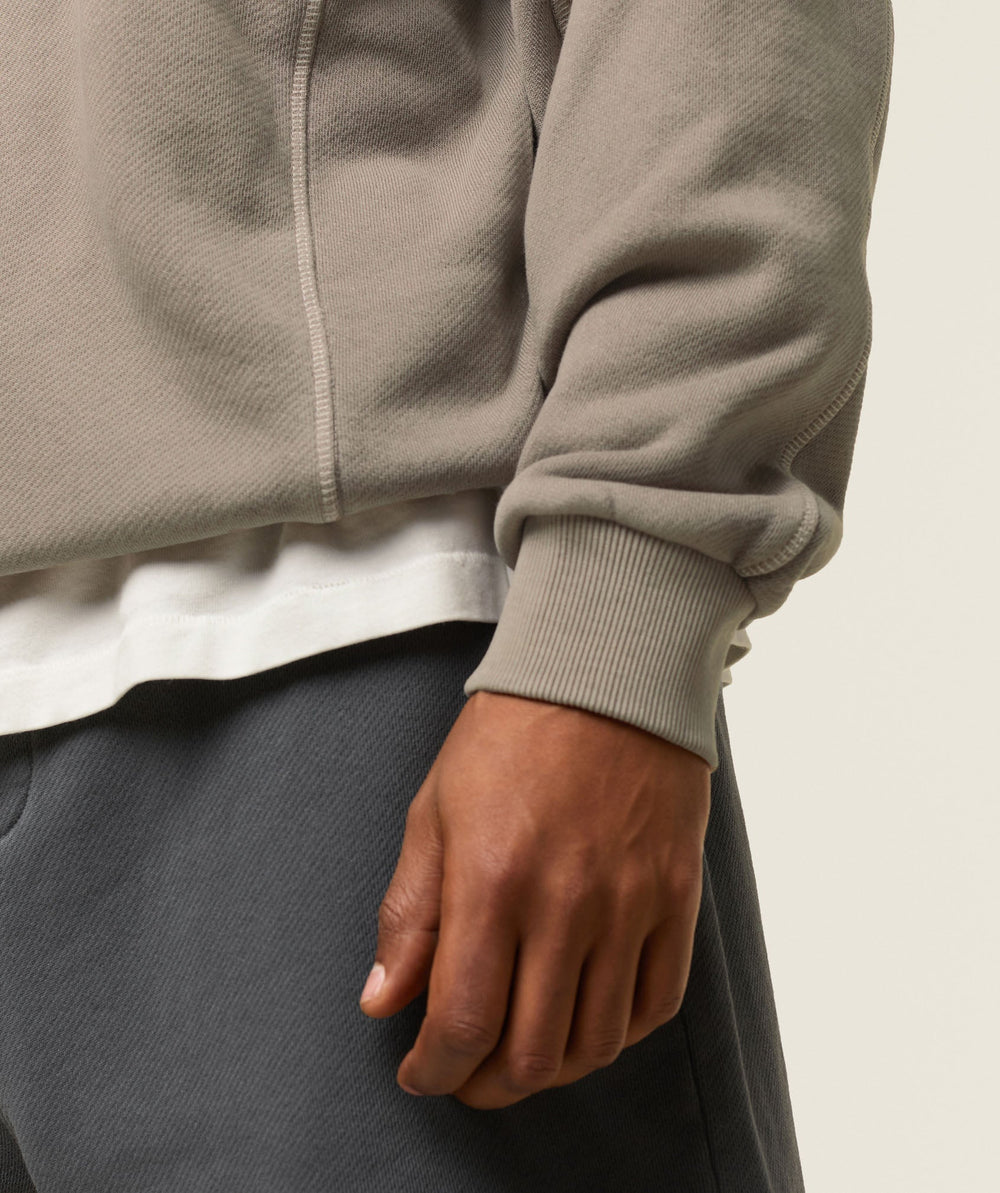 everywear Relaxed Stitch Sweatshirt - Linen Brown