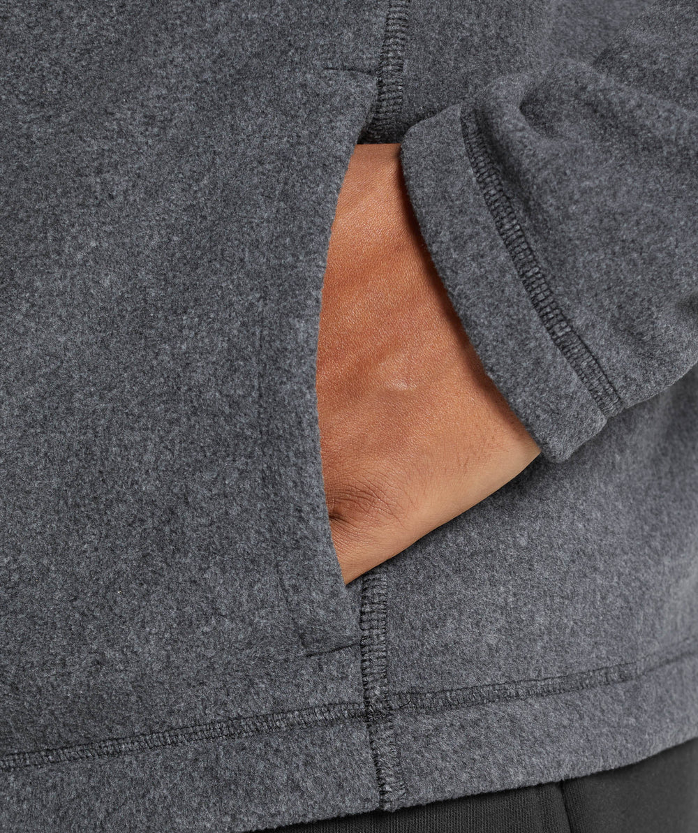 Fleece Zip Through Jacket - Black/Graphite Grey
