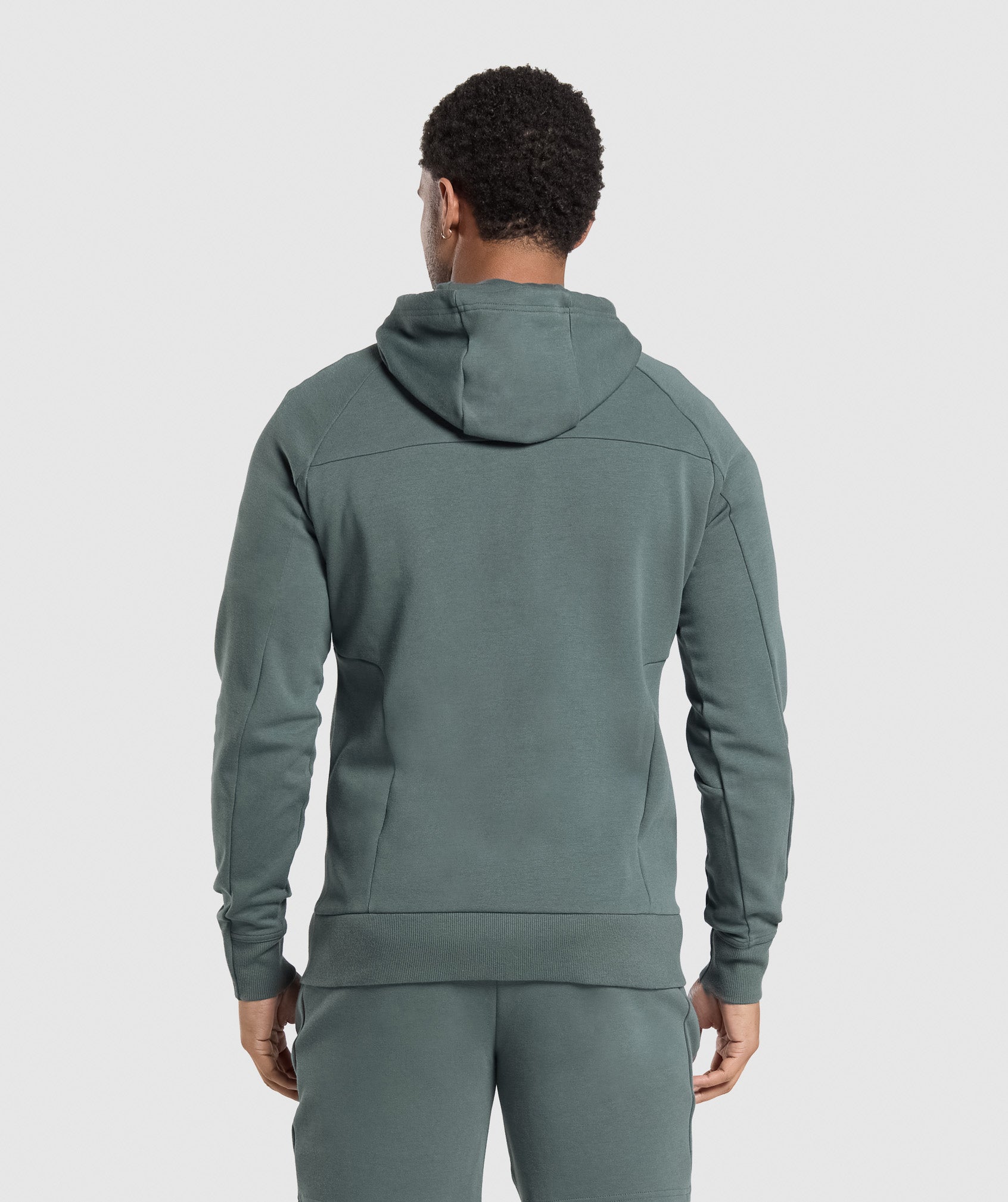 Interlock Tech Zip Up Hoodie - Slate Teal