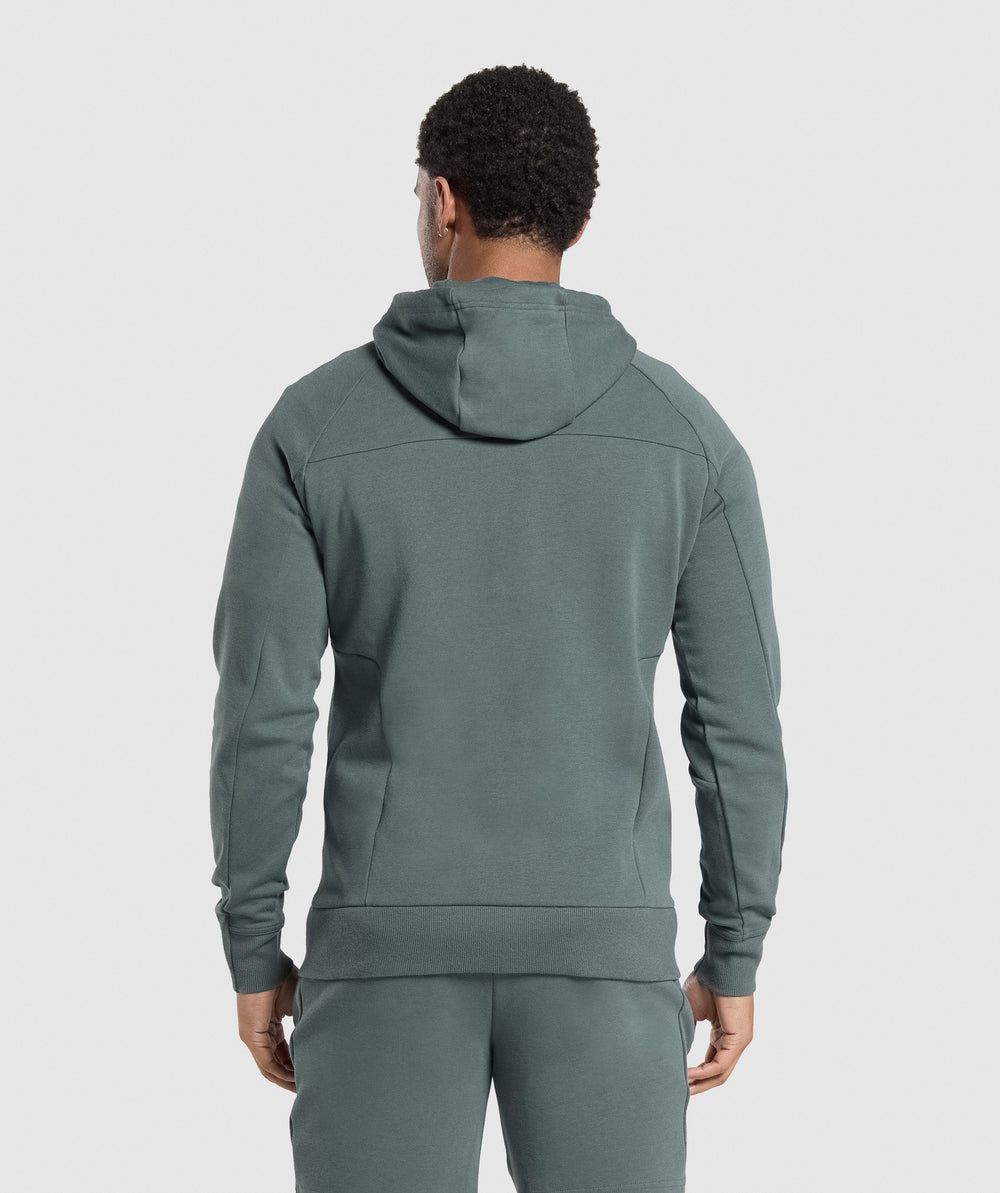 Interlock Tech Zip Up Hoodie - Slate Teal
