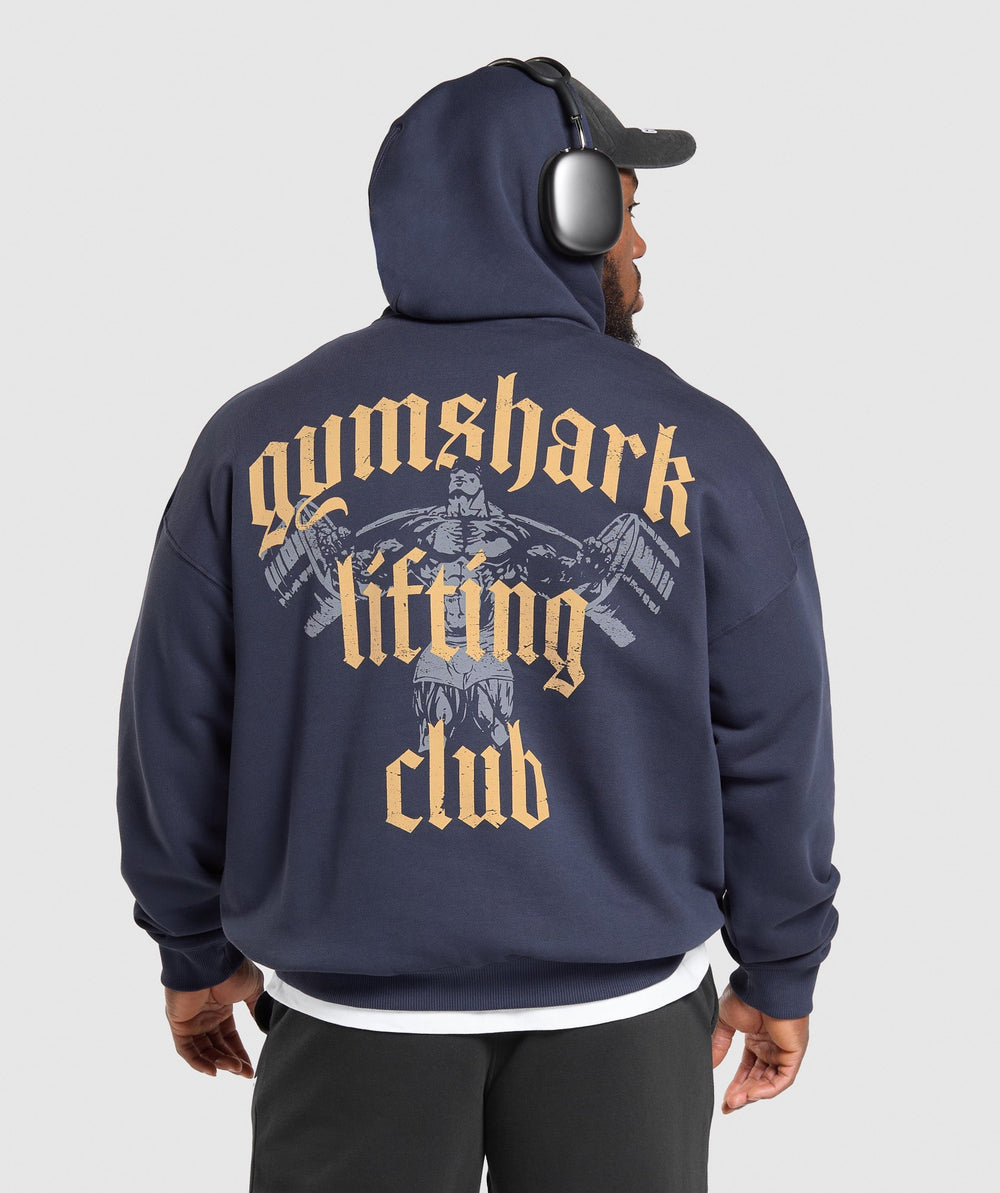 Lifting Club Hoodie - Heavy Blue