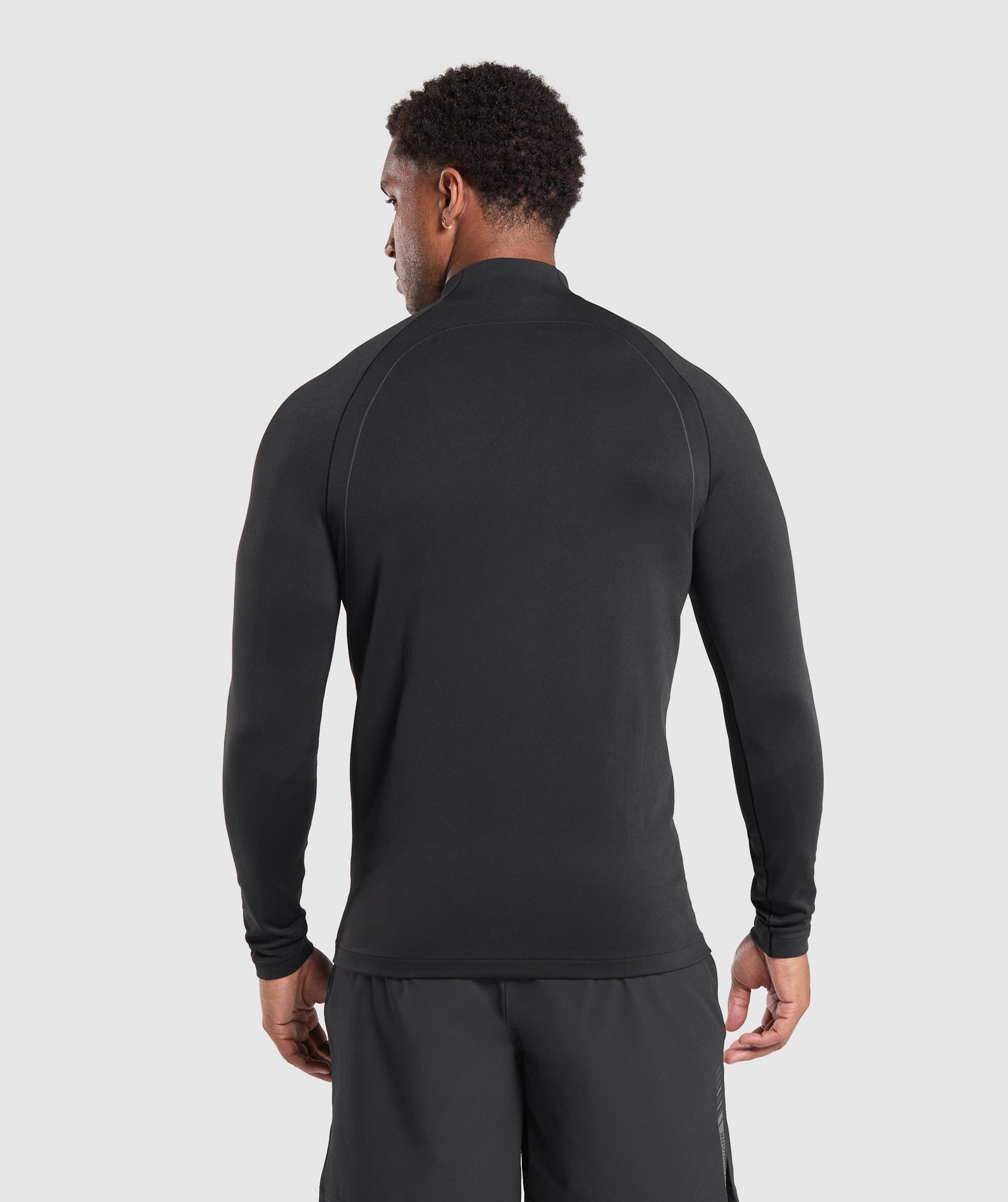 Apex Seamless 1/4 Zip - Black/Dark Grey