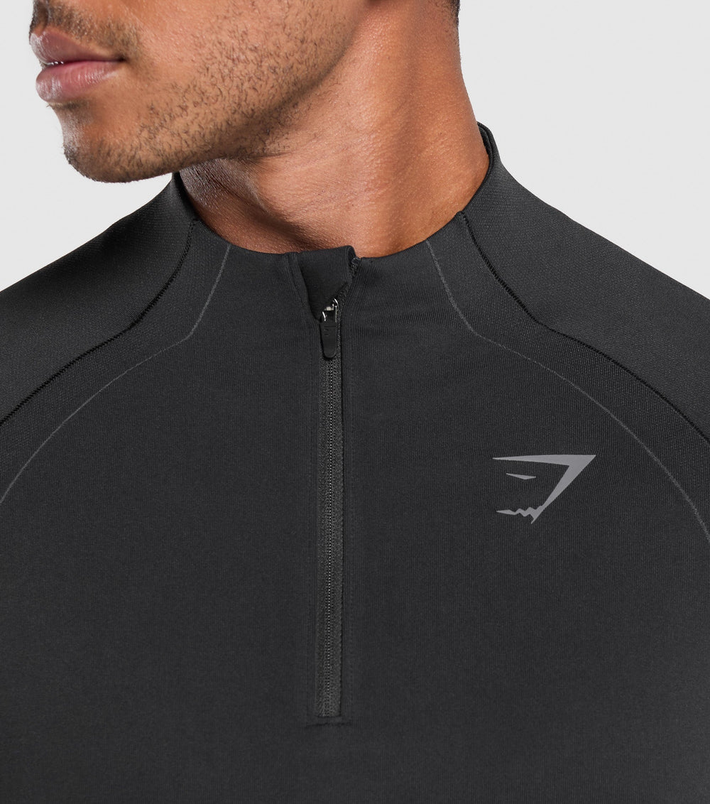 Apex Seamless 1/4 Zip - Black/Dark Grey