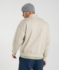 Rest Day Sweats 1/4 Zip - Pebble Grey
