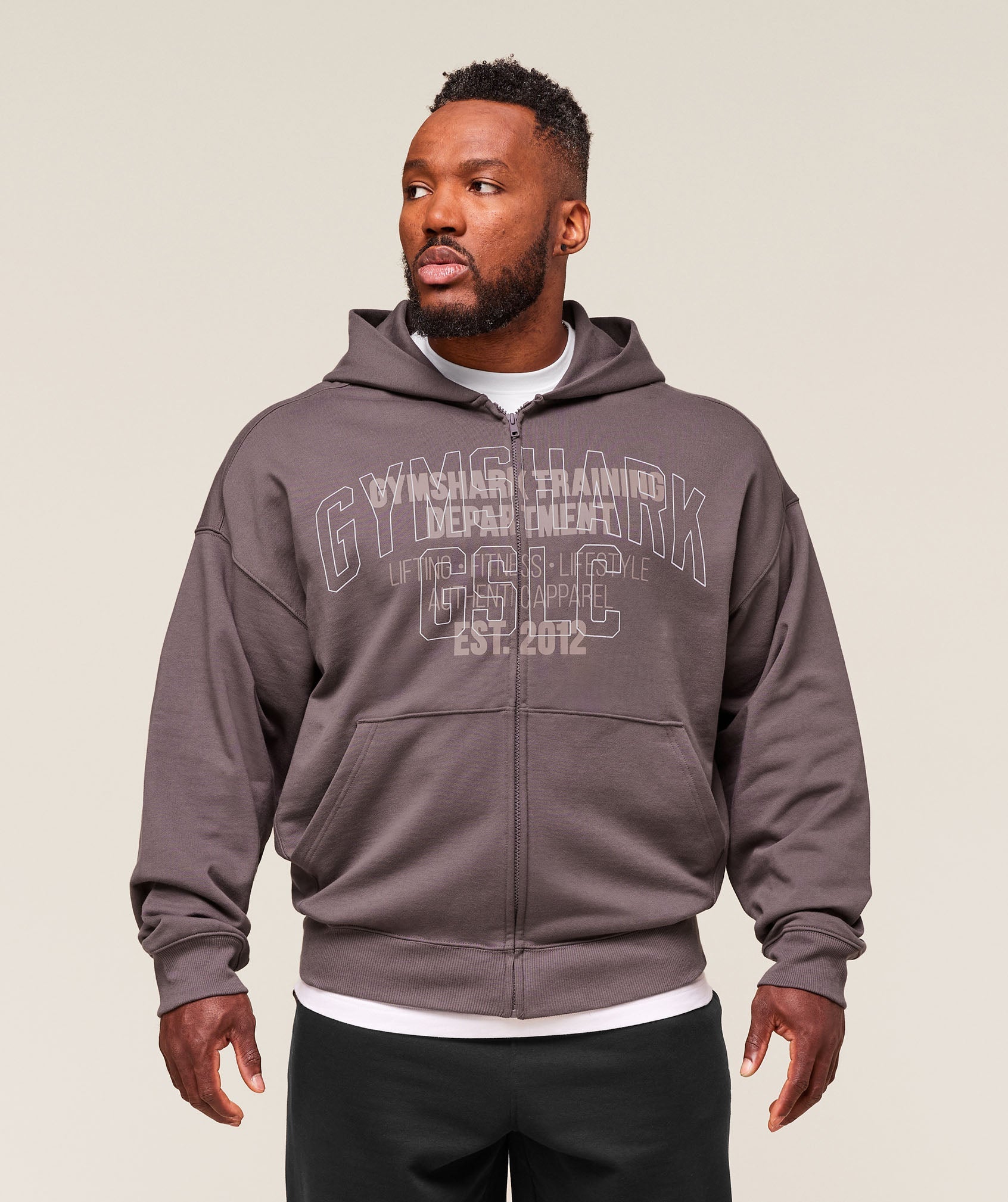 Authentic Apparel Zip Up Hoodie - Brushed Purple