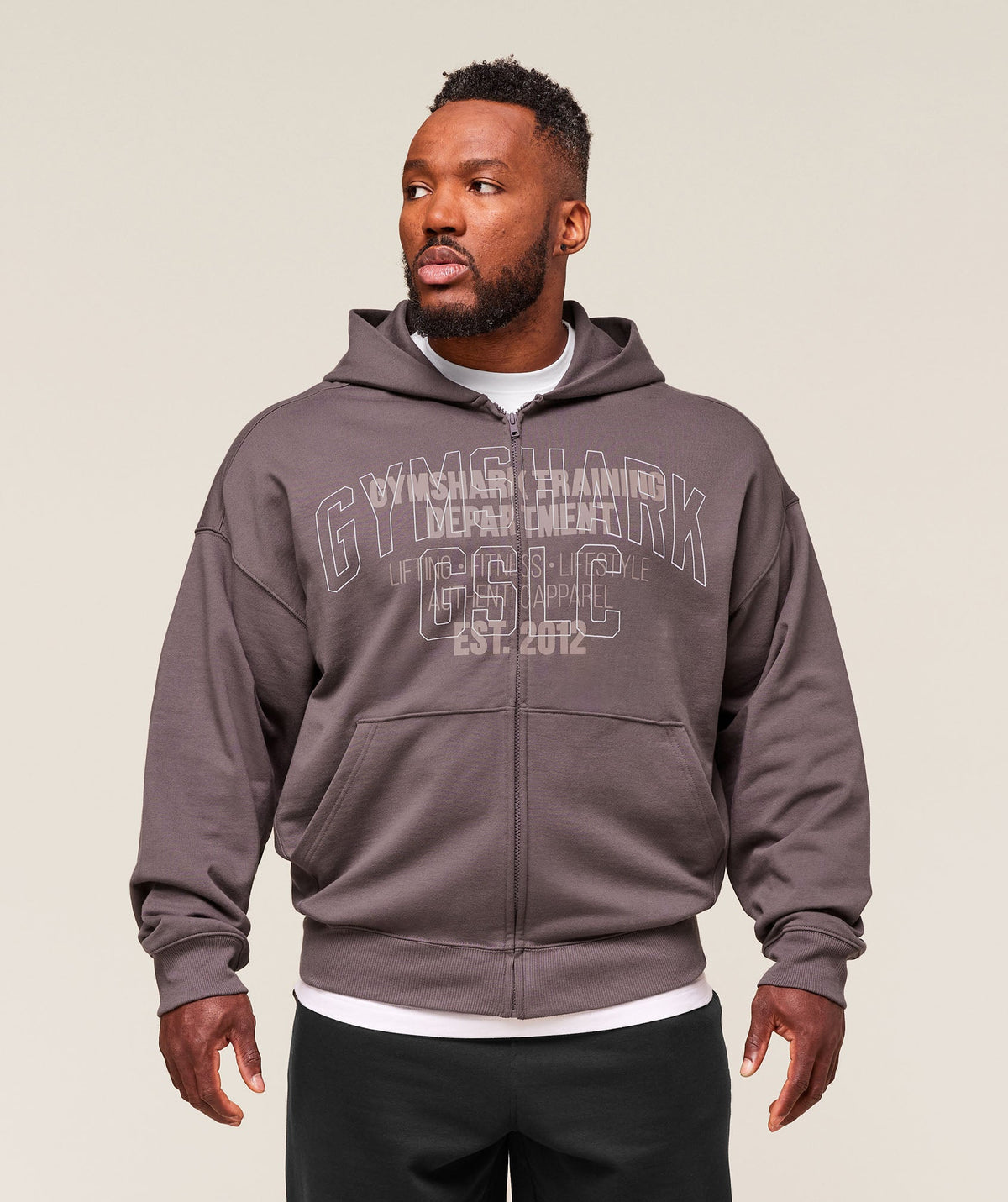 Authentic Apparel Zip Up Hoodie - Brushed Purple