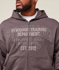 Authentic Apparel Zip Up Hoodie - Brushed Purple