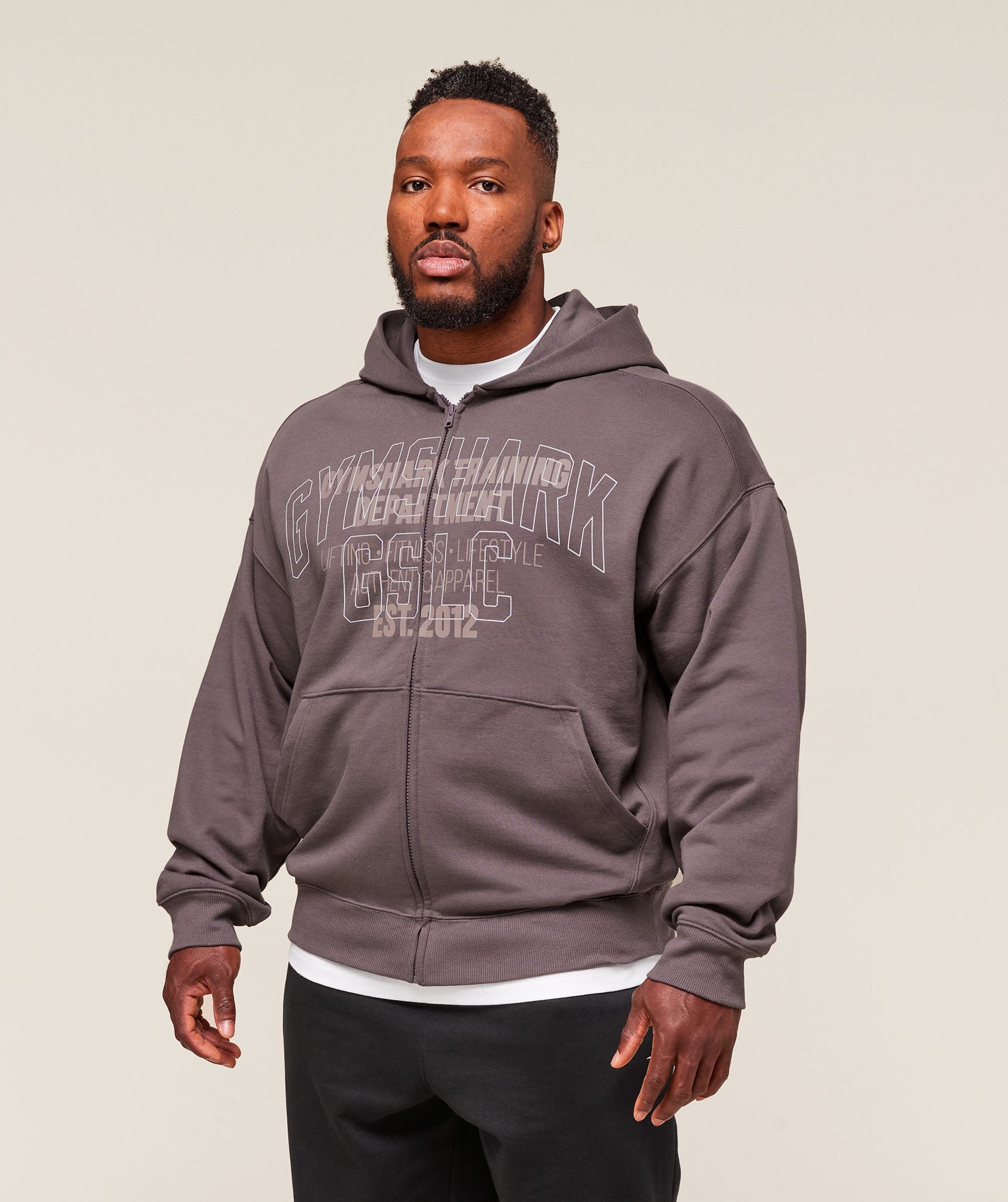 Authentic Apparel Zip Up Hoodie - Brushed Purple