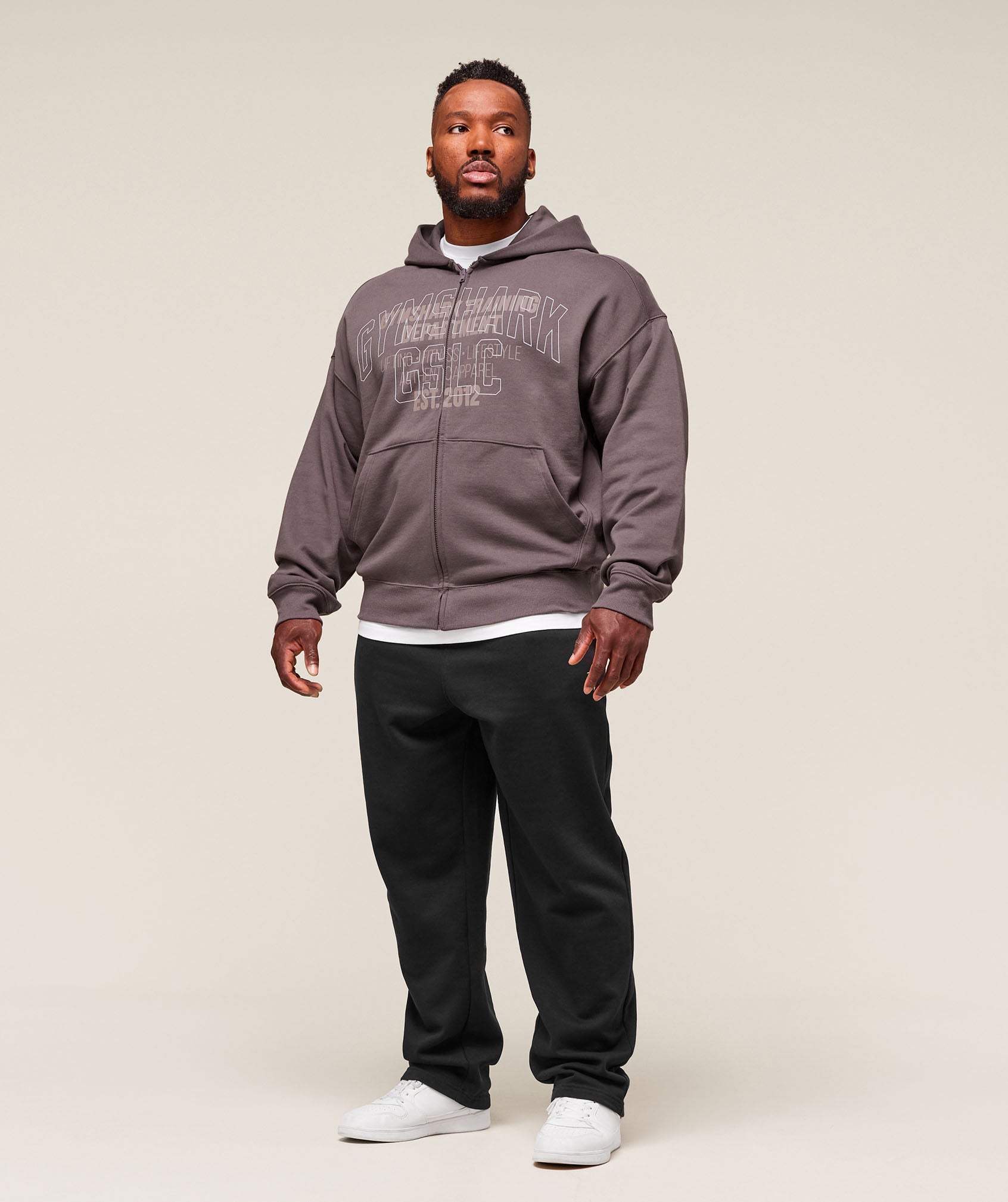 Authentic Apparel Zip Up Hoodie - Brushed Purple