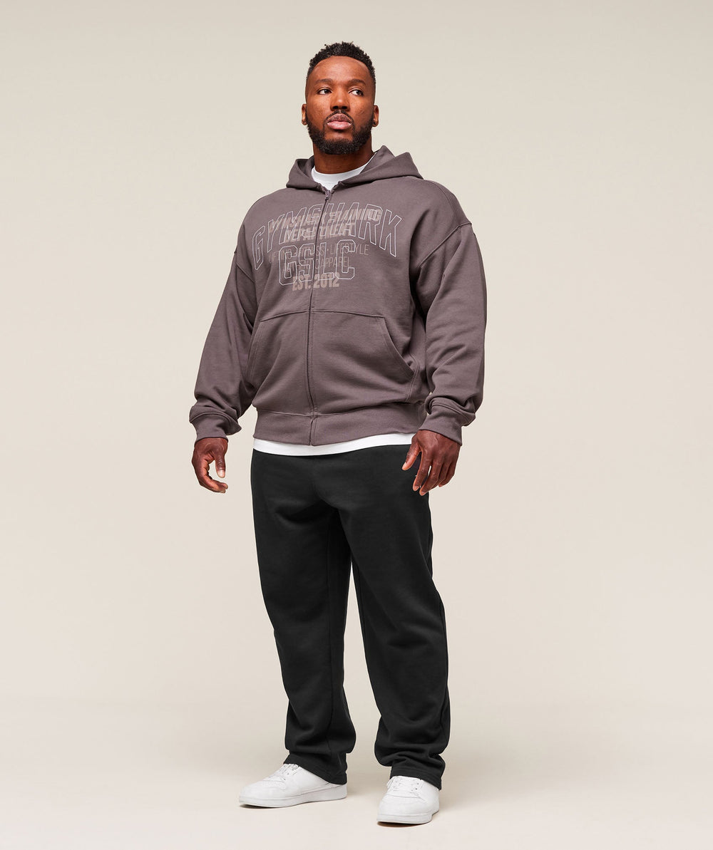Authentic Apparel Zip Up Hoodie - Brushed Purple