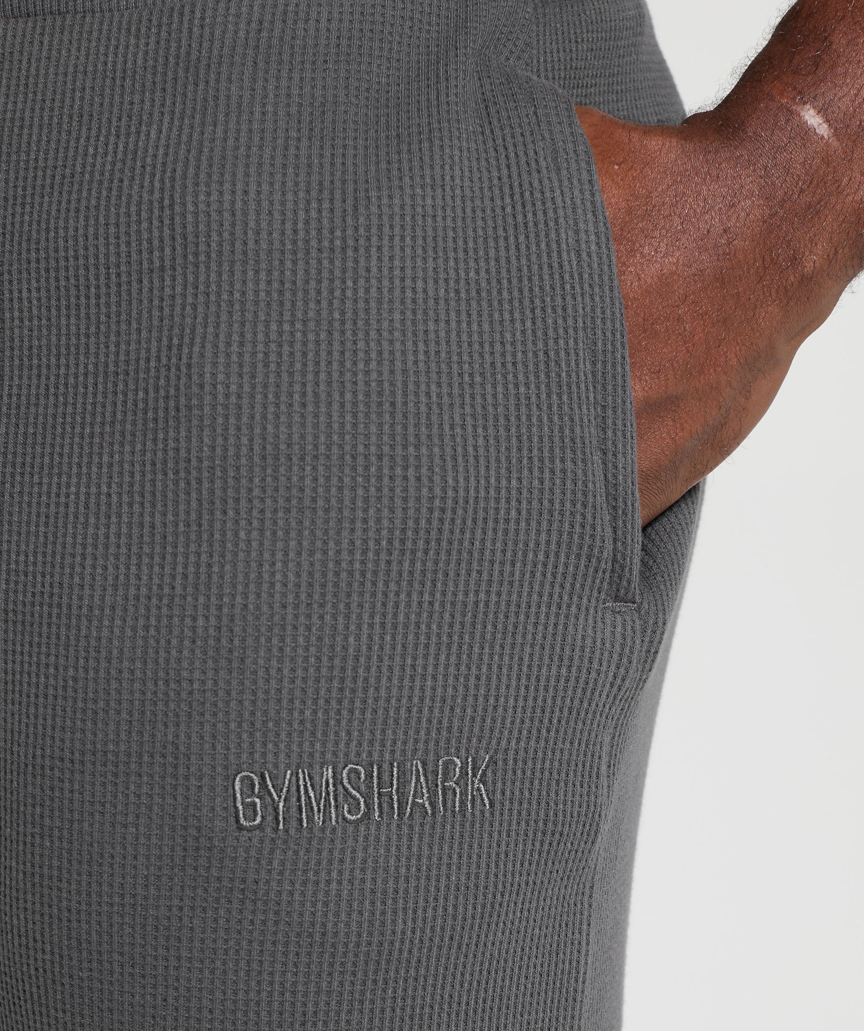 Waffle Straight Leg Joggers - Onyx Grey