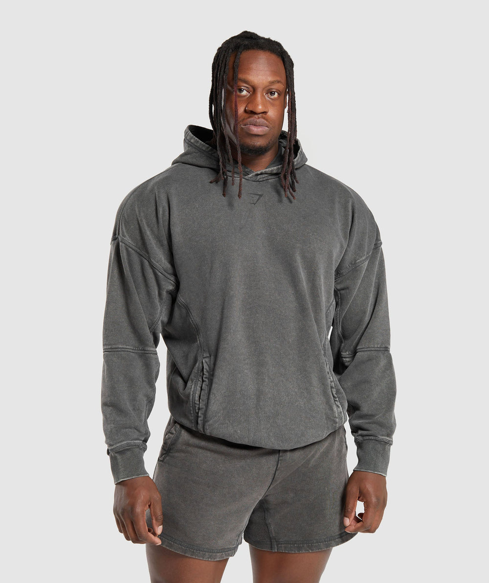 Heritage Washed Hoodie - Onyx Grey