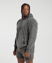 Heritage Washed Hoodie - Onyx Grey