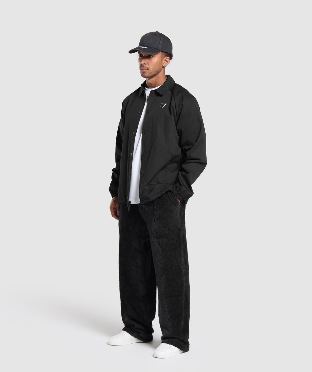 Knitted Straight Leg Joggers - Black