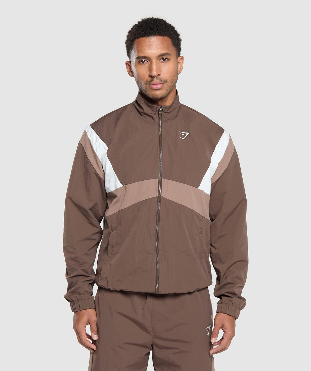 Retro Track Jacket - Walnut Brown/Mocha Mauve/Soft White