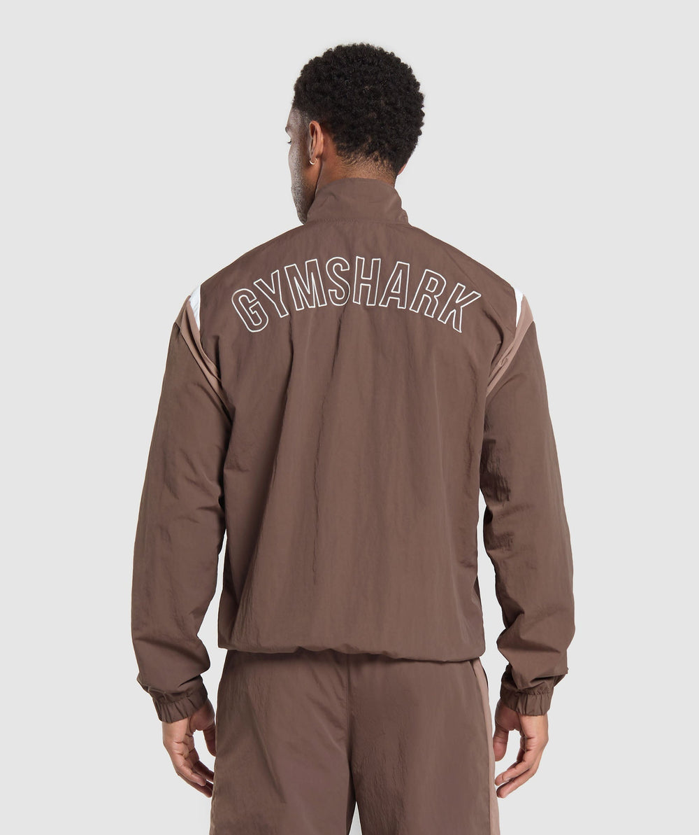 Retro Track Jacket - Walnut Brown/Mocha Mauve/Soft White