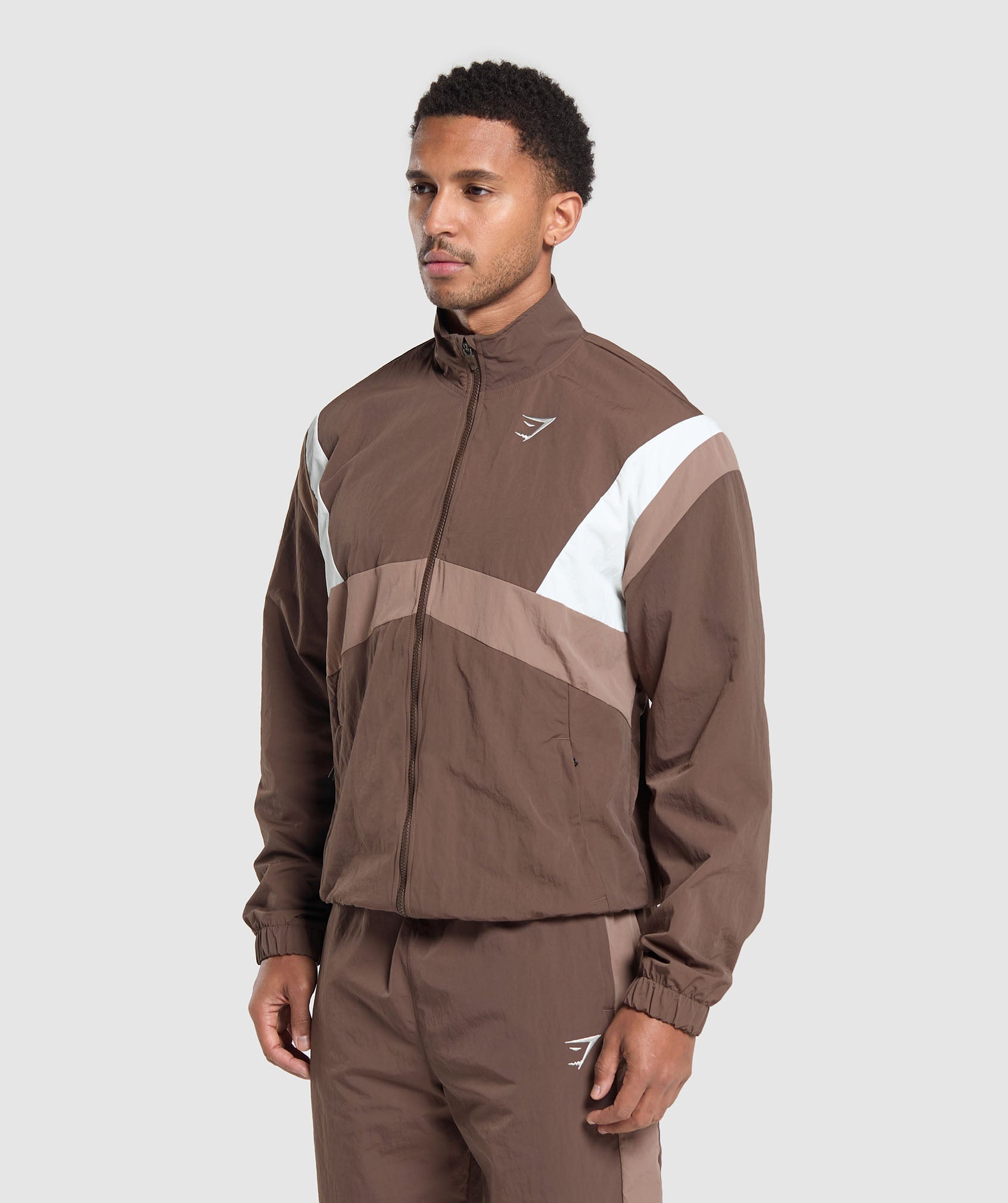 Retro Track Jacket - Walnut Brown/Mocha Mauve/Soft White