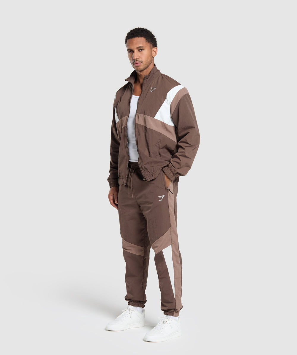 Retro Track Jacket - Walnut Brown/Mocha Mauve/Soft White