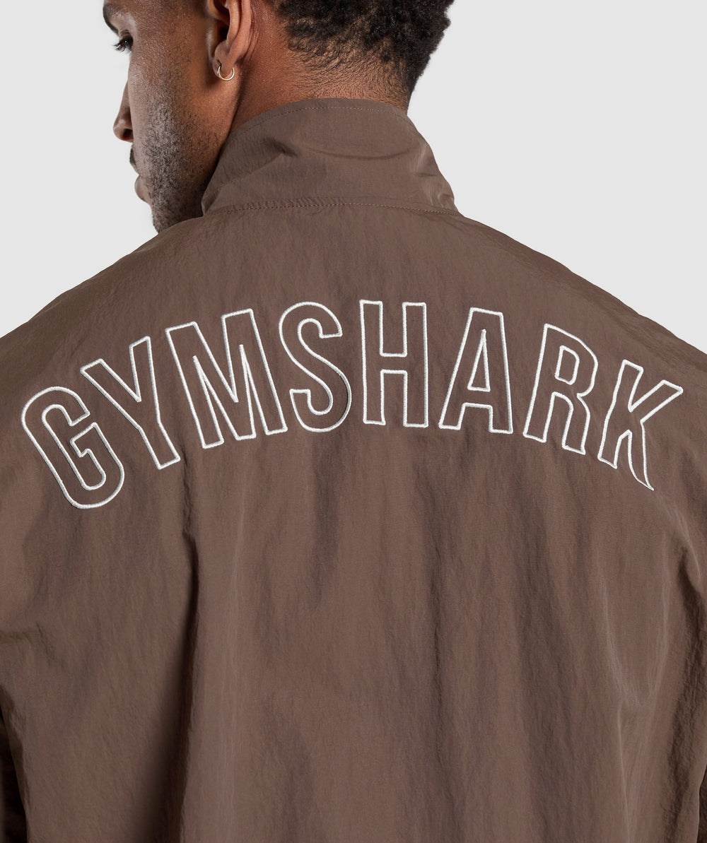 Retro Track Jacket - Walnut Brown/Mocha Mauve/Soft White