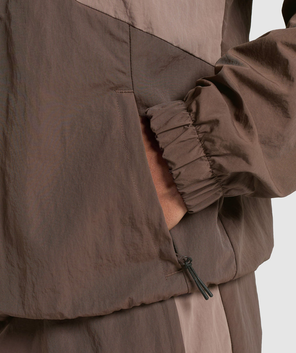 Retro Track Jacket - Walnut Brown/Mocha Mauve/Soft White