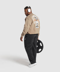 Trophy Graphic Crew - Cement Brown