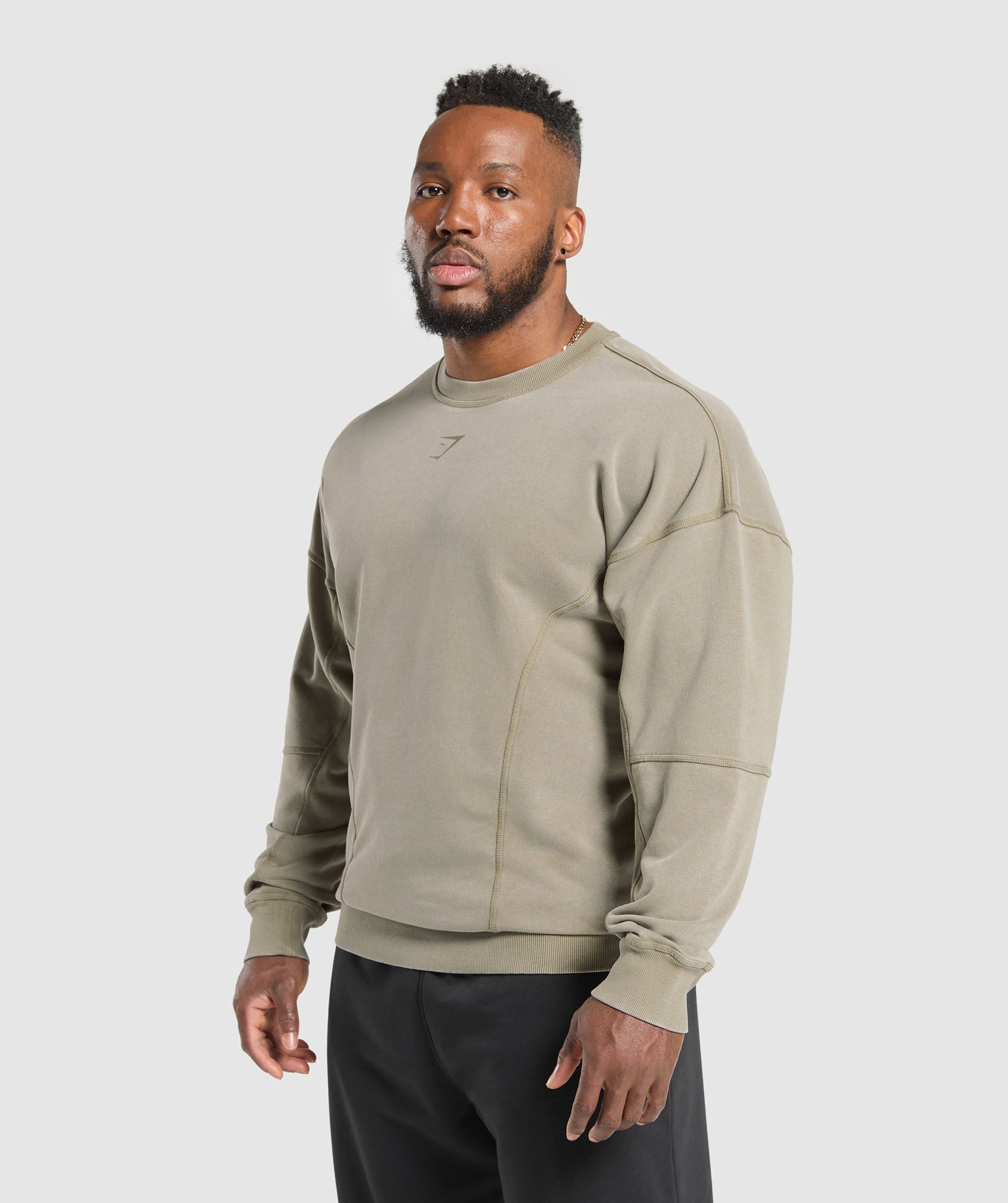 Heritage Washed Crew - Utility Green