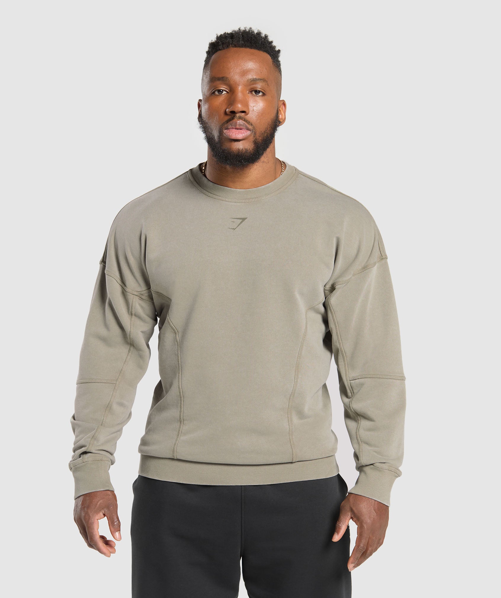 Heritage Washed Crew - Utility Green