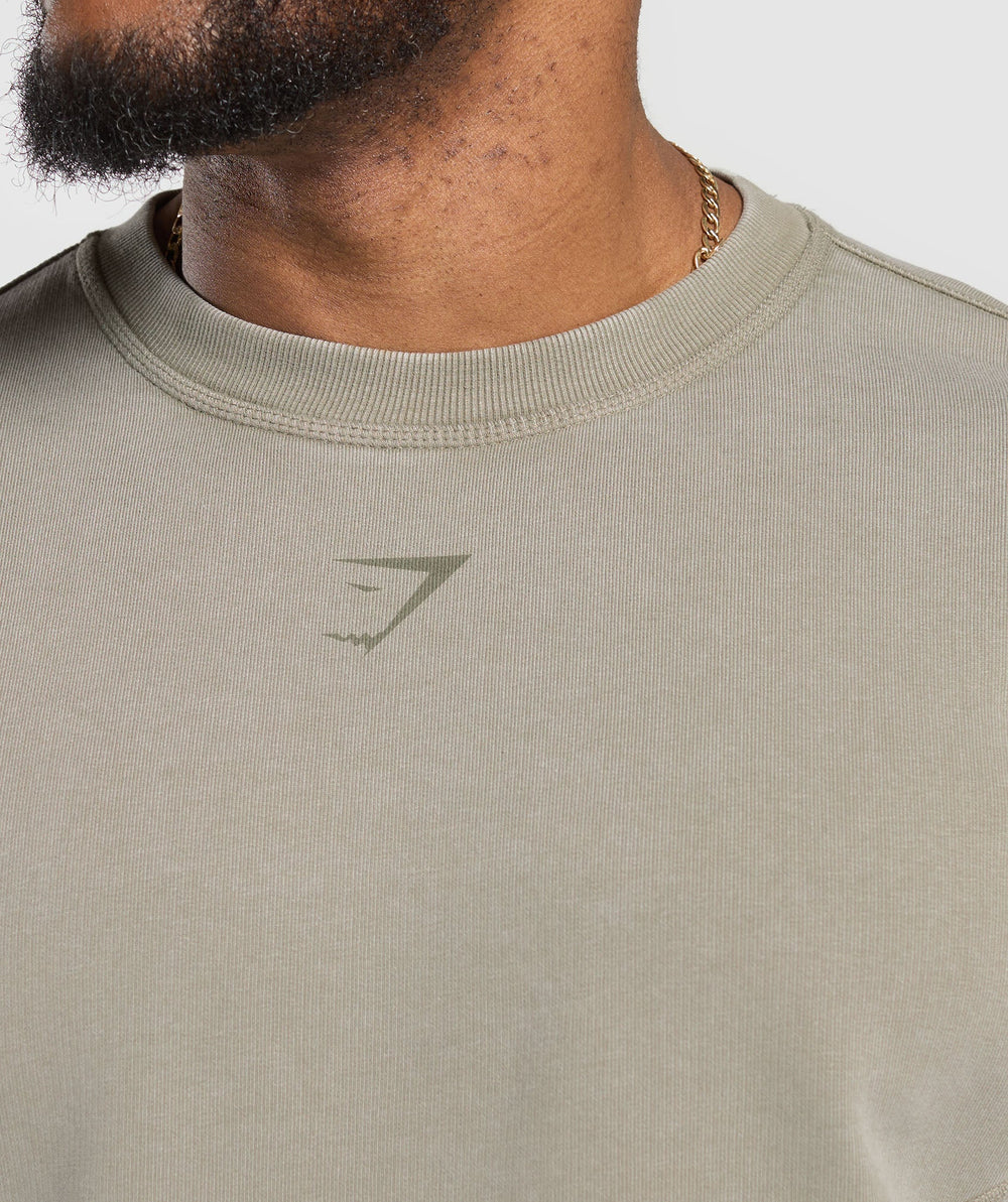 Heritage Washed Crew - Utility Green