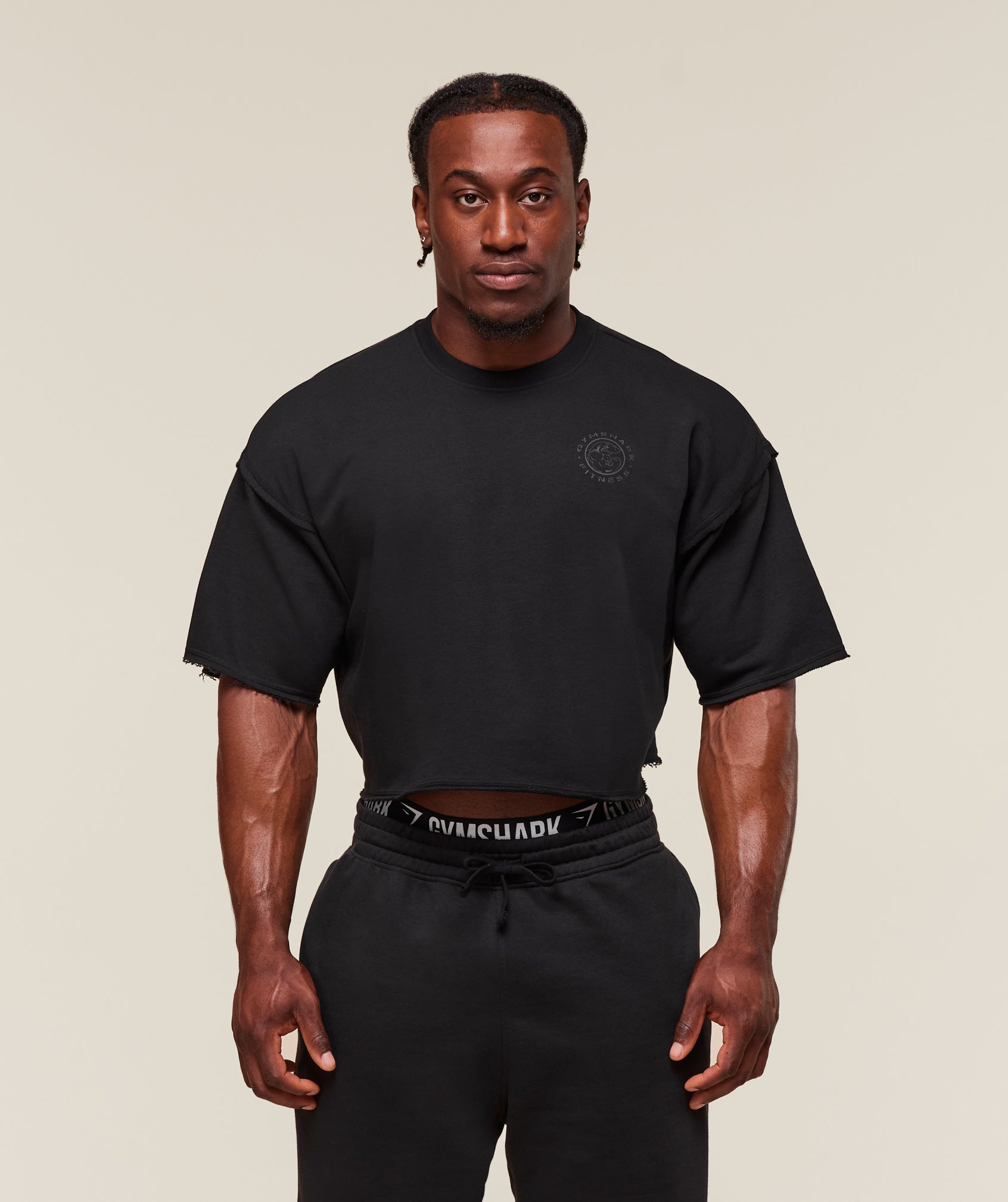 Legacy Cropped Short Sleeve Crew - Black