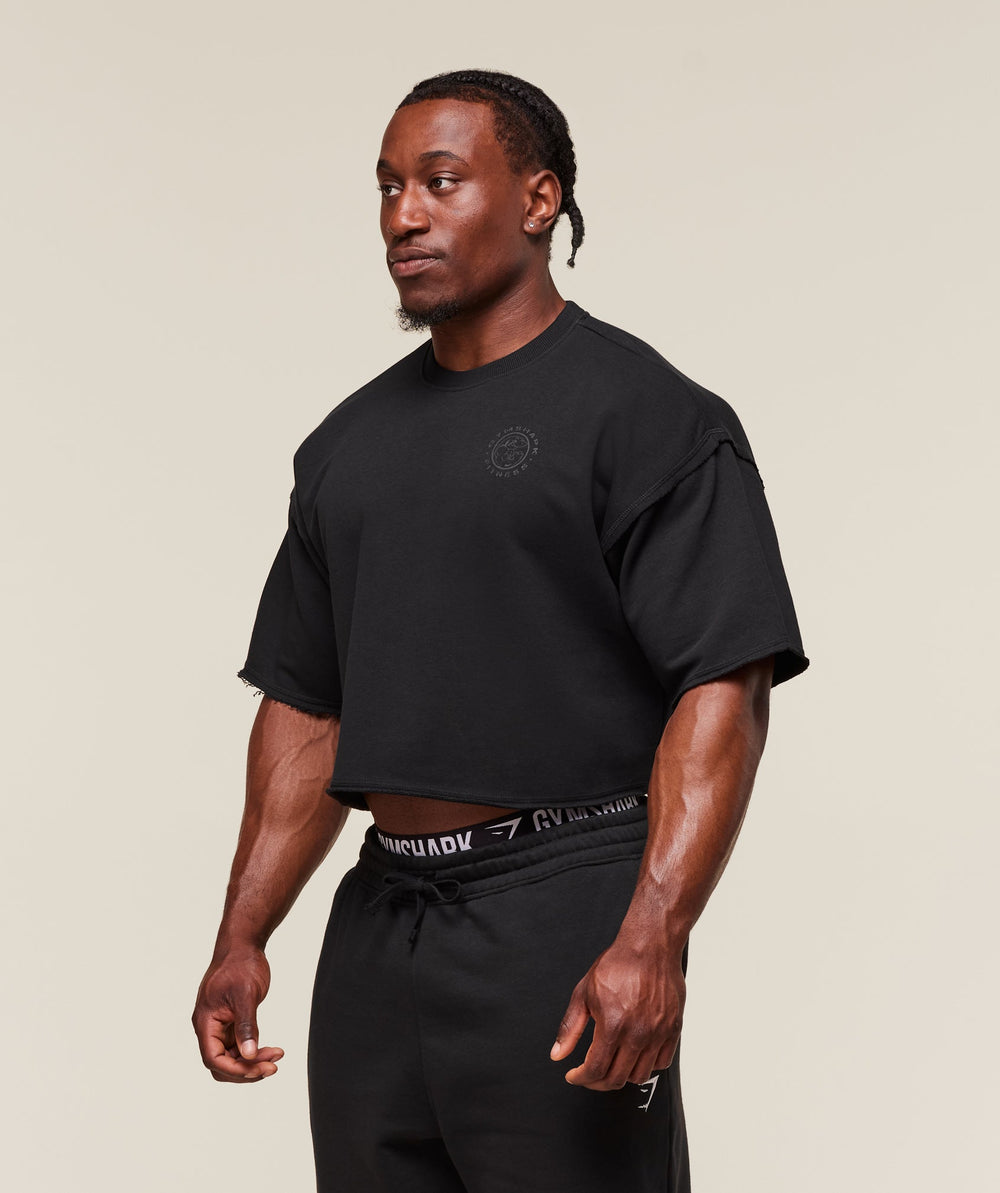 Legacy Cropped Short Sleeve Crew - Black