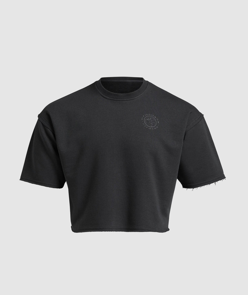 Legacy Cropped Short Sleeve Crew - Black