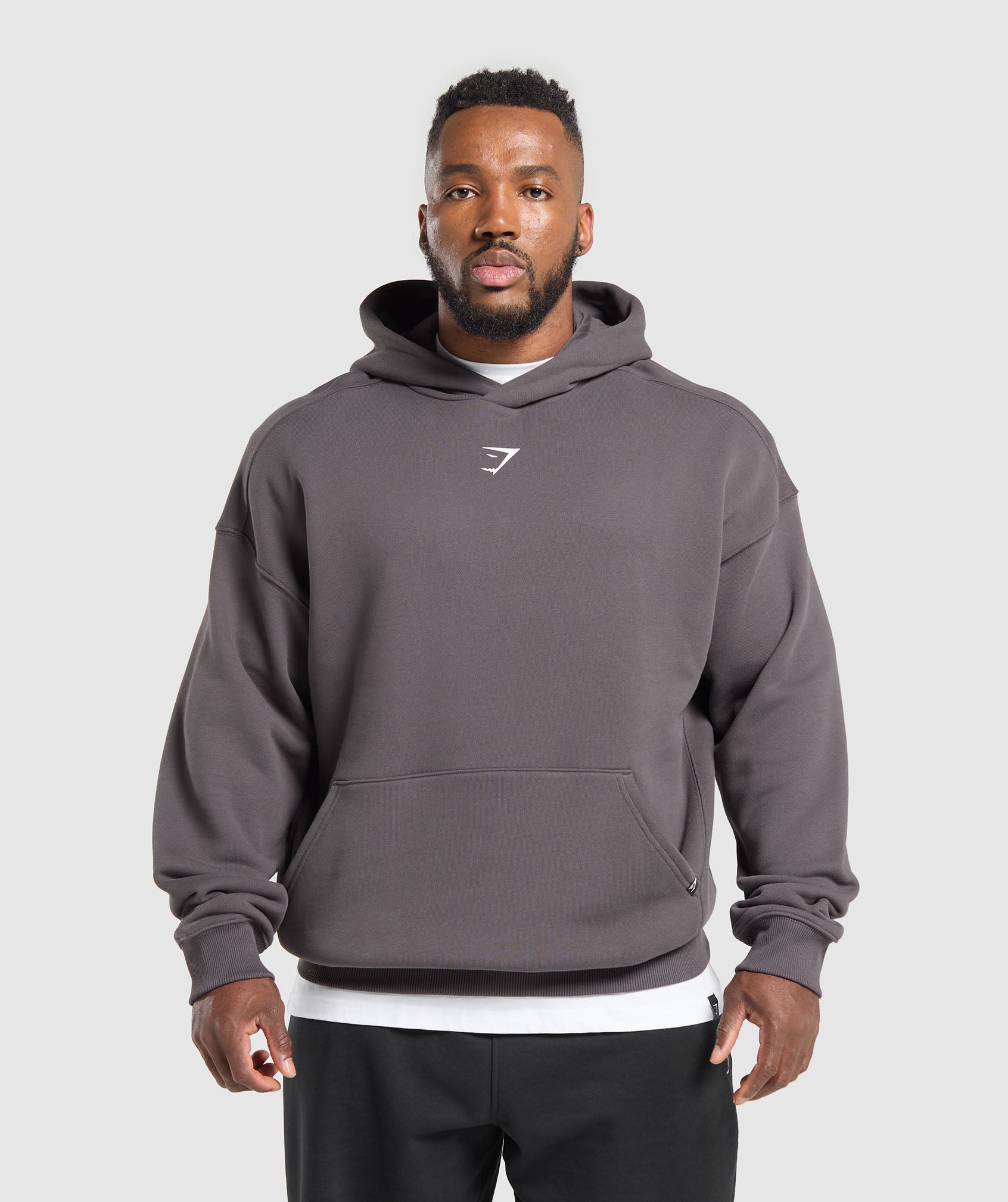 Strength Department Animal Oversized Hoodie - Greyed Purple