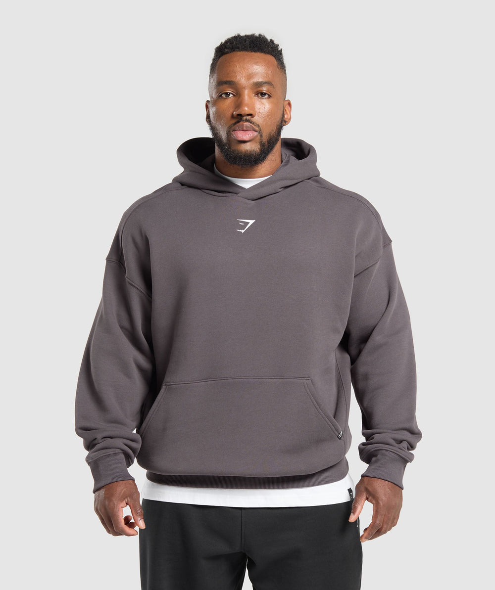 Strength Department Animal Oversized Hoodie - Greyed Purple