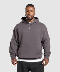 Strength Department Animal Oversized Hoodie - Greyed Purple