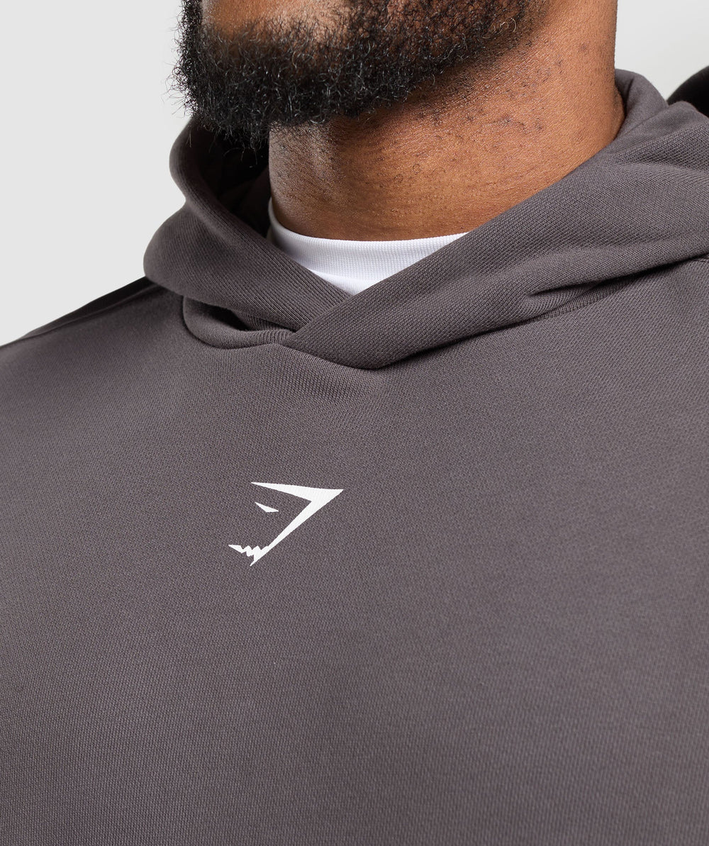 Strength Department Animal Oversized Hoodie - Greyed Purple