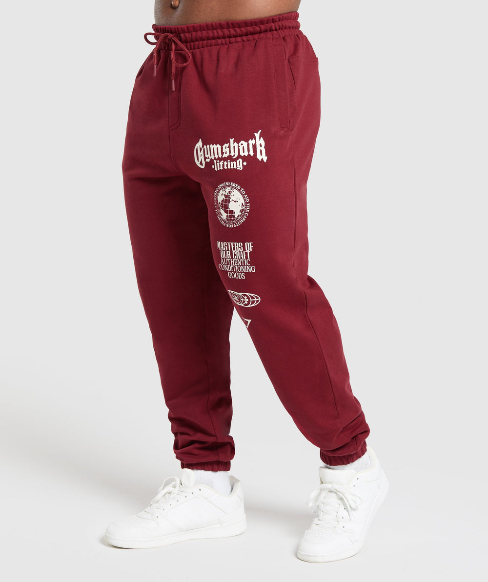 Global Lifting Oversized Joggers - Sets Red