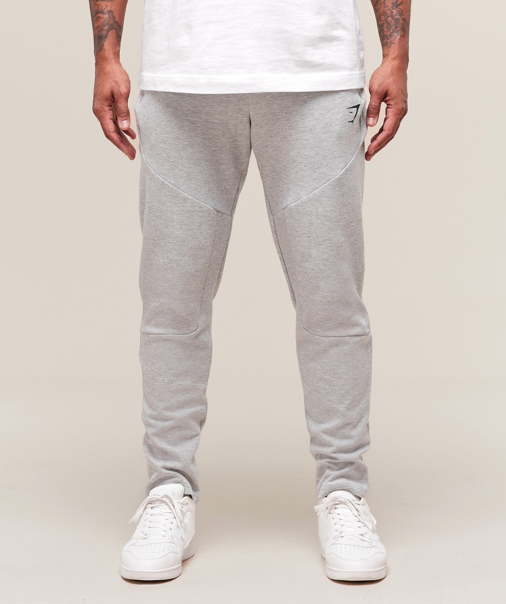 Interlock Tech Joggers - Light Grey Core Marl