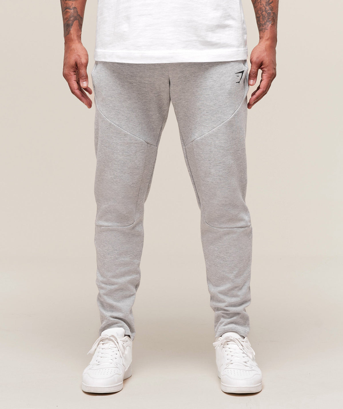 Interlock Tech Joggers - Light Grey Core Marl