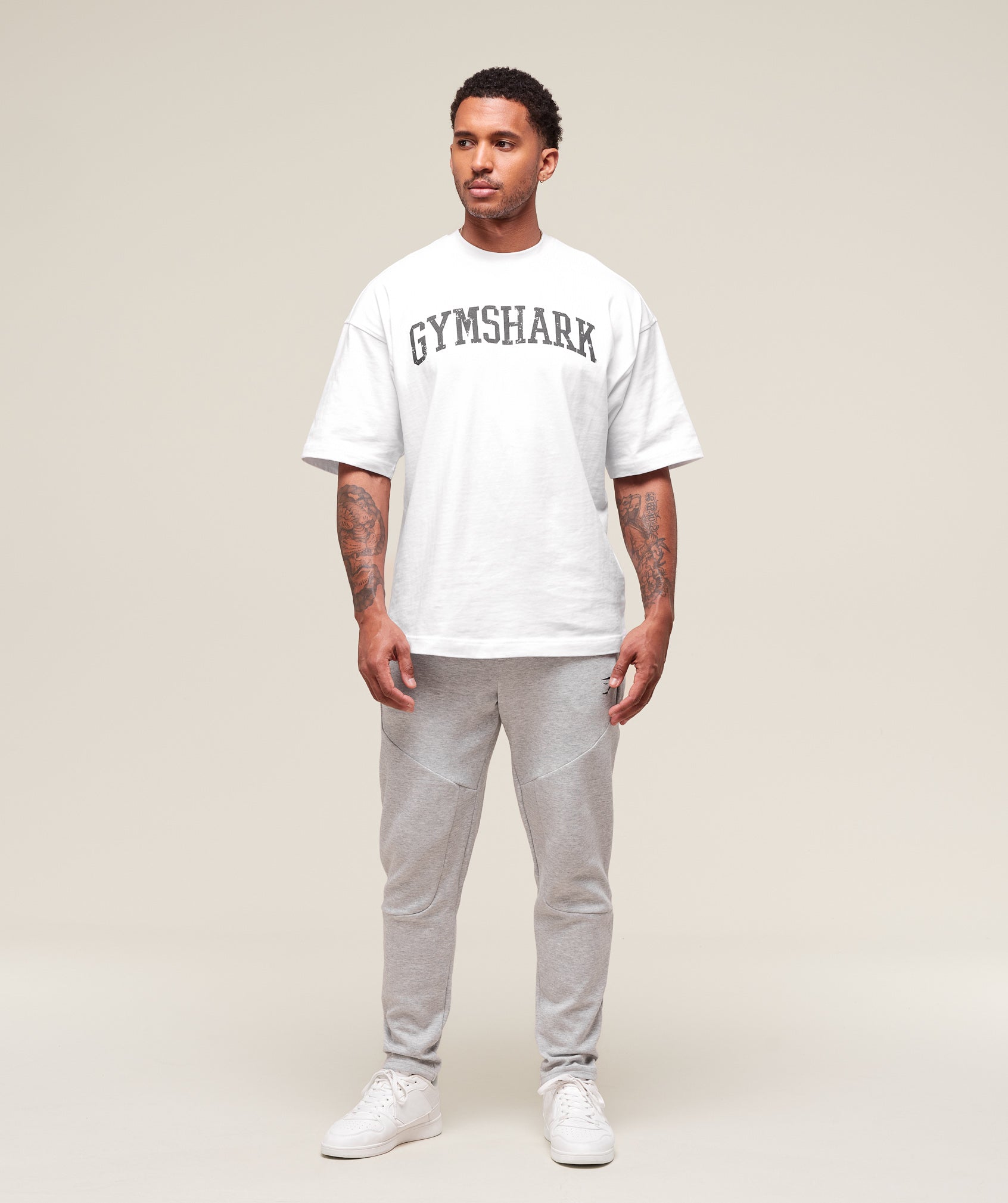 Interlock Tech Joggers - Light Grey Core Marl