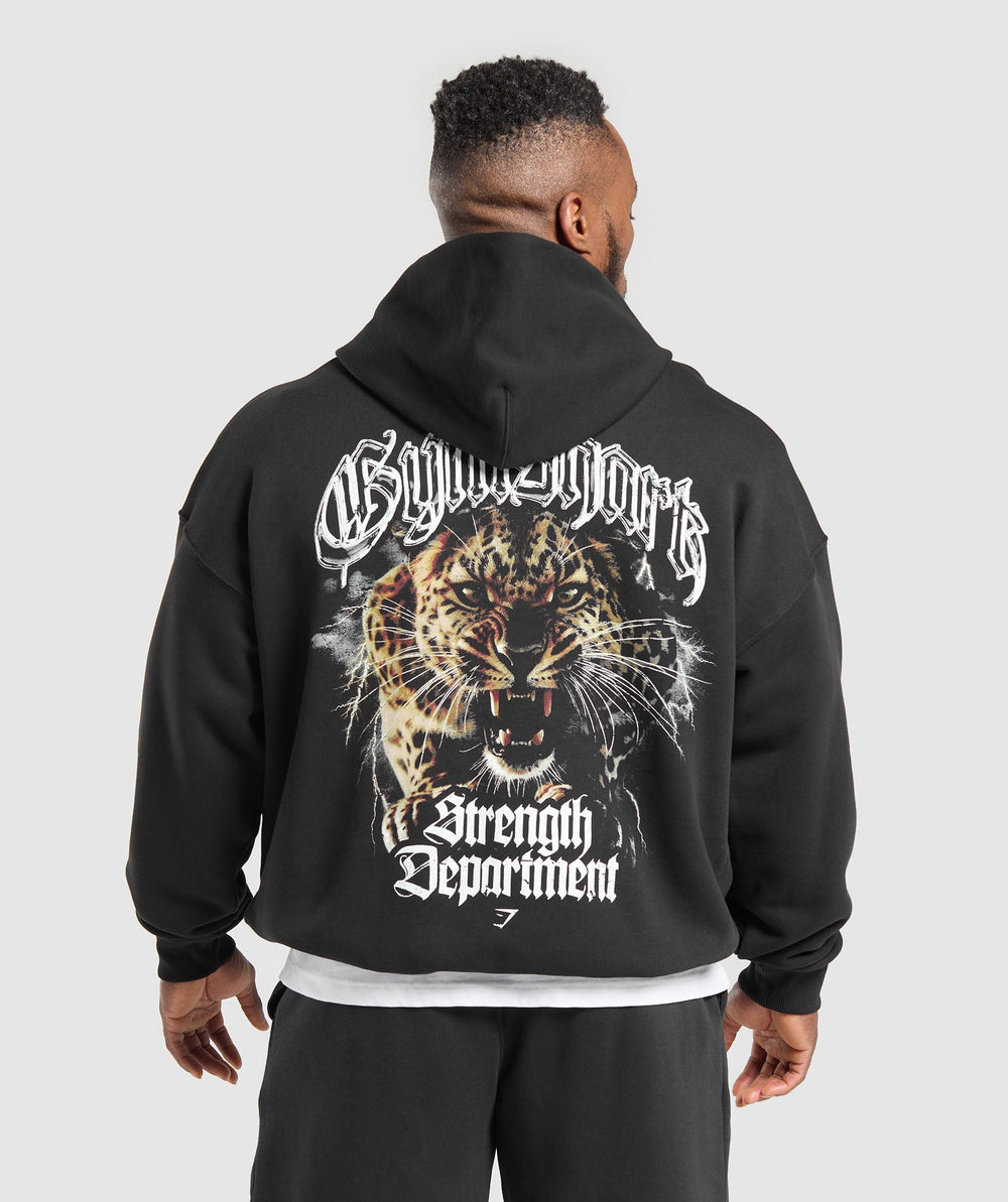 Strength Department Animal Oversized Hoodie - Black