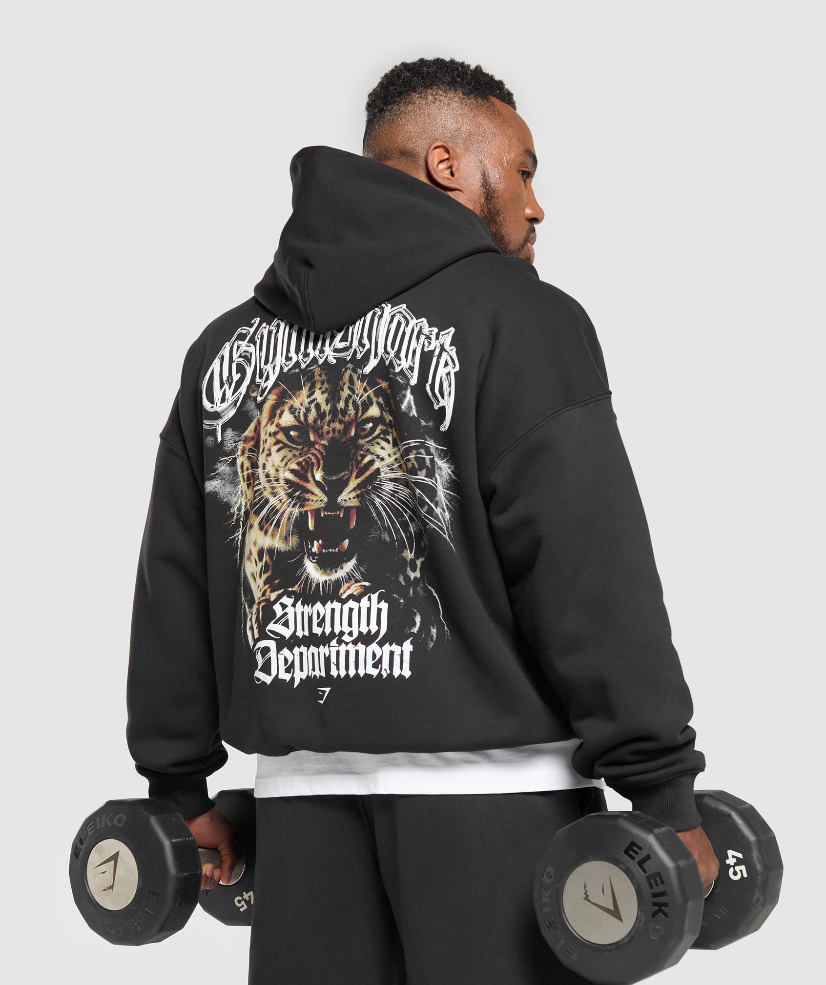 Strength Department Animal Oversized Hoodie - Black